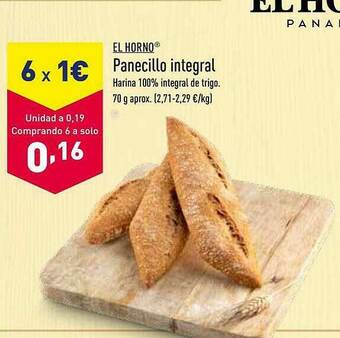 ALDI El Horno Panecillo Integral oferta
