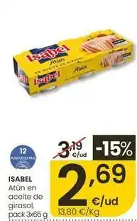 Eroski Isabel - atun en aceite de girasol oferta