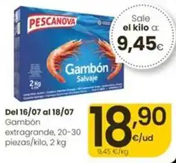 Eroski Pescanova - gambon extragrande oferta