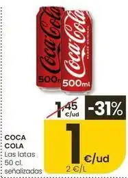 Eroski Coca-cola - las latas señalizadas oferta