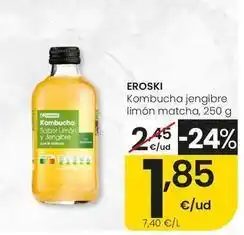 Eroski Eroski - kombucha jengibre limon matcha oferta