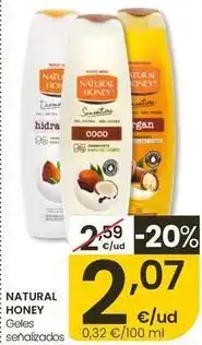 Eroski Natural honey - geles oferta