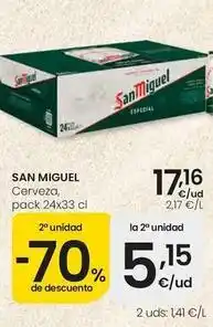Eroski San miguel - cerveza oferta