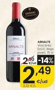 Eroski Arnalte - vino tinto d.o.c. rioja joven oferta