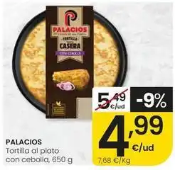 Eroski Palacios - tortilla al plato con cebolla oferta