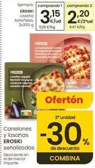 Eroski Eroski - lasaña boloñesa oferta
