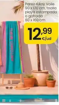 Eroski Pareo kikoy voile , toalla playa estampada o gofrada oferta