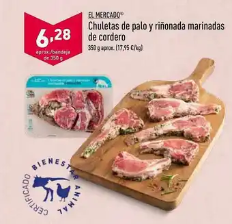 ALDI El Mercado Chuletas De Palo Y Riñonada Marinadas De Cordero oferta