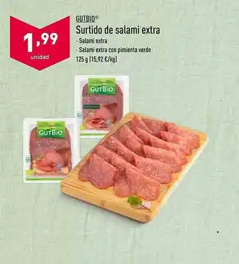 ALDI Gutbio Surtido De Salami Extra oferta