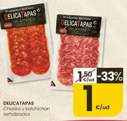 Eroski Delicatapas - chorizo y salchichon senalizados oferta