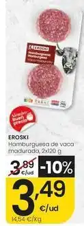 Eroski Eroski - hamburguesas de vaca madurada oferta