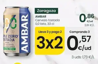 Ambar - cerveza tostada 0,0 lata