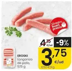 Eroski Eroski - longaniza de pollo oferta