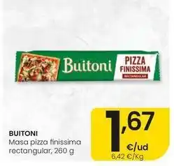 Eroski Buitoni - masa pizza finissima rectangular oferta