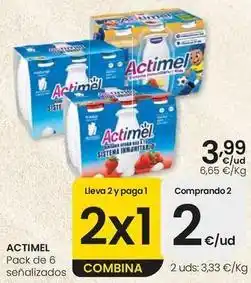 Eroski Actimel - pack de 6 senalizados oferta