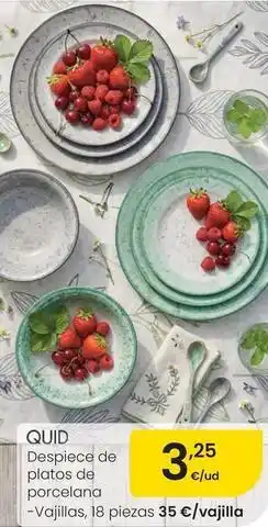 Eroski Quid - despiece de platos de porcelana oferta