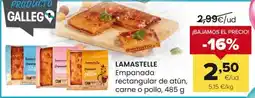 Autoservicios Familia Lamastelle - empanada rectangular de atun, carne o pollo oferta