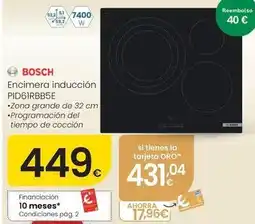 Eroski Bosch - encimera induccion pid61rbb5e oferta