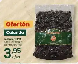 Eroski La calandina - aceituna negra de aragon oferta