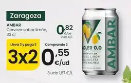Eroski Ambar - cerveza sabor limon oferta