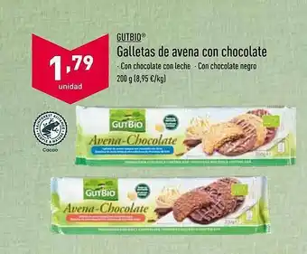 ALDI Gutbio Galletas De Avena Con Chocolate oferta
