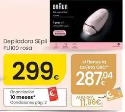 Eroski Braun - depiladora pl1100 rosa oferta