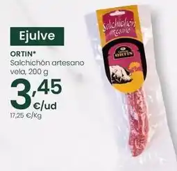 Eroski Ortin - salchichón artesano vela oferta