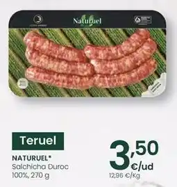 Eroski Naturuel - salchicha duroc 100% oferta