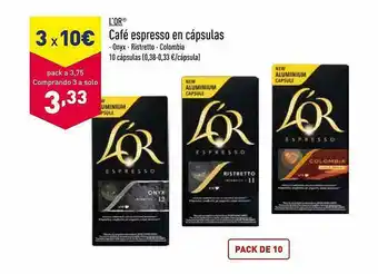 ALDI L'or Café Espresso En Cápsulas oferta