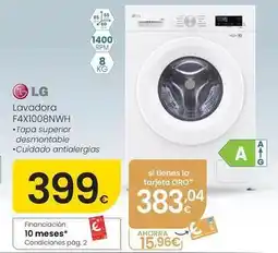 Eroski Lg - lavadora f4x1008nwh oferta