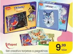 Eroski Maped - set creativo tarjetas o pegatinas oferta