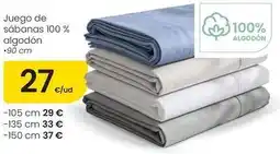 Eroski Juego de sabanas algodón oferta