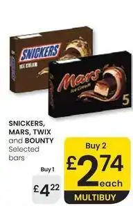 Eroski Snickers/mars/twix/bounty - selected bars oferta