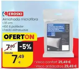 Eroski Eroski - almohada microfibra oferta