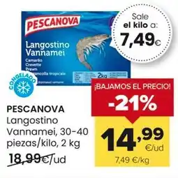 Autoservicios Familia Pescanova - langostino vannamei oferta