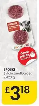 Eroski Eroski - sirloin beefburger oferta