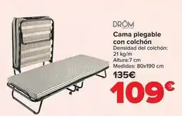 Carrefour Drom - cama plegable con colchón oferta