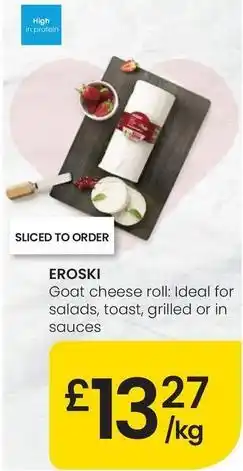 Eroski Eroski - goat cheese roll: ideal for salads oferta