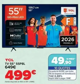Carrefour Tcl - tv 55 55p8l oferta