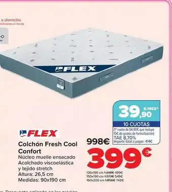 Flex - colchón fresh cool confort