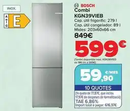 Carrefour Bosch - combi kgn39vieb oferta
