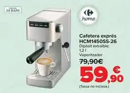 Carrefour Carrefour home - cafetera espresso hcm1450ss-26 oferta