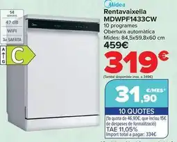 Carrefour Midea - lavavajillas mdwpf1433cw oferta