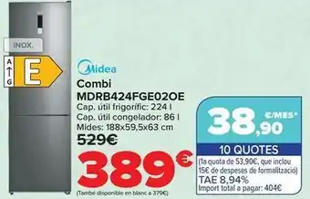 Midea - combi mdrb424fge02oe