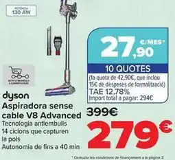 Carrefour Dyson - aspirador sin cable v8 advanced oferta