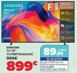 Carrefour Samsung - tv 75 tu75m73hauxxc oferta