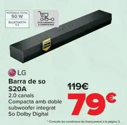 Carrefour Lg - barra de sonido s20a oferta
