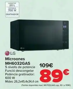 Carrefour Lg - microondas mh6032gas oferta