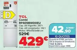 Carrefour Tcl - combi rp409bwd0eu oferta