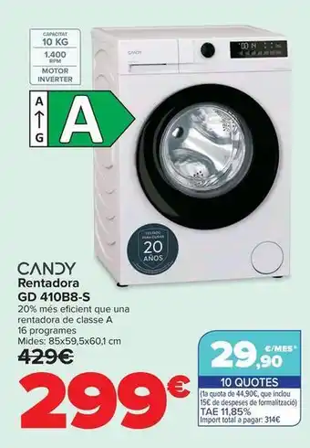 Candy - lavadora gd 40b8-s